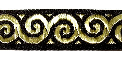 1A-Kurzwaren 10m Jacquard Borte Webband 16mm breit Farbe: Schwarz-Gold 16061-swgo 1A-Kurzwaren 10m Jacquard Borte Webband 16mm breit Farbe: Schwarz-Gold 16061-swgo von 1A-Kurzwaren