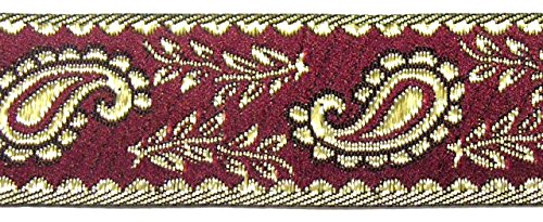 1A-Kurzwaren 10m Mittelalter Borte Webband 16mm breit Farbe: Bordeaux-Gold 16059-bogo 1A-Kurzwaren 10m Mittelalter Borte Webband 16mm breit Farbe: Bordeaux-Gold 16059-bogo von 1A-Kurzwaren