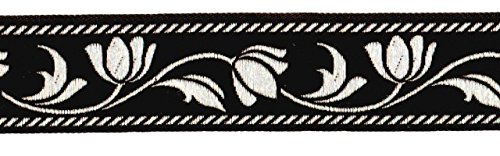 1A-Kurzwaren 10m Mittelalter Borte Webband 35mm breit Farbe: Schwarz-Silber 35090-swsi 1A-Kurzwaren 10m Mittelalter Borte Webband 35mm breit Farbe: Schwarz-Silber 35090-swsi von WRIOL