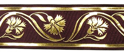 1A-Kurzwaren 10m Mittelalter Borte Webband 50mm breit Farbe: Braun-Gold 50070-brgo 1A-Kurzwaren 10m Mittelalter Borte Webband 50mm breit Farbe: Braun-Gold 50070-brgo von 1A-Kurzwaren