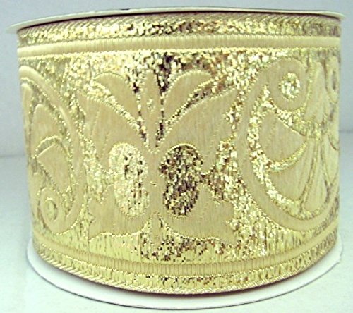 1A-Kurzwaren 10m Mittelalter Borte Webband 50mm breit Farbe: Lurex-Gold 50058-go 1A-Kurzwaren 10m Mittelalter Borte Webband 50mm breit Farbe: Lurex-Gold 50058-go von 1A-Kurzwaren