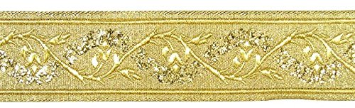 1A-Kurzwaren 10m Mittelalter Borte Webband 50mm breit Farbe: Lurex-Gold 50094-go 1A-Kurzwaren 10m Mittelalter Borte Webband 50mm breit Farbe: Lurex-Gold 50094-go von 1A-Kurzwaren