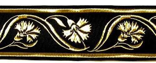 1A-Kurzwaren 10m Mittelalter Borte Webband 50mm breit Farbe: Schwarz-Gold 50070-swgo 1A-Kurzwaren 10m Mittelalter Borte Webband 50mm breit Farbe: Schwarz-Gold 50070-swgo von 1A-Kurzwaren