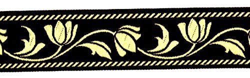 1A-Kurzwaren 10m Mittelalter Borte Webband 50mm breit Farbe: Schwarz-Gold 50090-swgo 1A-Kurzwaren 10m Mittelalter Borte Webband 50mm breit Farbe: Schwarz-Gold 50090-swgo von 1A-Kurzwaren
