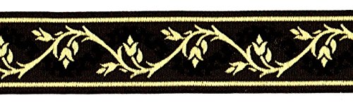 1A-Kurzwaren 10m Mittelalter Borte Webband 50mm breit Farbe: Schwarz-Gold 50094-swgo 1A-Kurzwaren 10m Mittelalter Borte Webband 50mm breit Farbe: Schwarz-Gold 50094-swgo von 1A-Kurzwaren