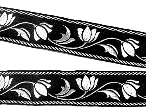 1A-Kurzwaren 10m Mittelalter Borte Webband 50mm breit Farbe: Schwarz-Silber 50090-swsi 1A-Kurzwaren 10m Mittelalter Borte Webband 50mm breit Farbe: Schwarz-Silber 50090-swsi von 1A-Kurzwaren