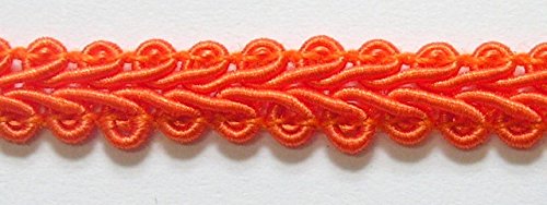 1A-Kurzwaren 32m Posamentenborte 6mm breit Farbe: Rotorange 2318-38 von 1A-Kurzwaren