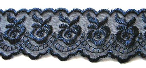 1A-Kurzwaren 9m Spitze 40mm breit Farbe: Dunkelblau AA415-16 1A-Kurzwaren 9m Spitze 40mm breit Farbe: Dunkelblau AA415-16 von 1A-Kurzwaren