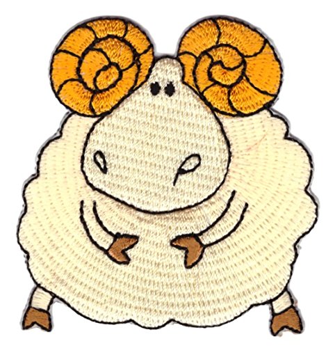 Applikationen Patch Schaf-Bock 6 x 6,5cm Farbe: Beige-Gold VOR253-28 Applikationen Patch Schaf-Bock 6 x 6,5cm Farbe: Beige-Gold VOR253-28 von 1A-Kurzwaren