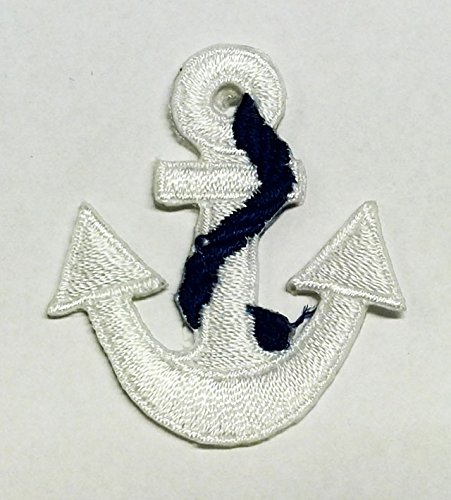 Aufnäher Bügelbild Aufbügler Iron on Patches Applikation Anker Nautik 3,5 x 4cm Farbe: Weiss-Blau VOR233-3 Aufnäher Bügelbild Aufbügler Iron on Patches Applikation Anker Nautik 3,5 x 4cm Farbe: Weiss-Blau VOR233-3 von yaco