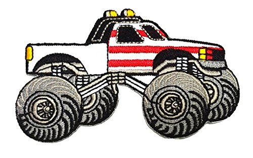 Aufnäher Bügelbild Aufbügler Iron on Patches Applikation Auto Cars Monstertruck 10 x 6cm Farbe: Weiss Aufnäher Bügelbild Aufbügler Iron on Patches Applikation Auto Cars Monstertruck 10 x 6cm Farbe: Weiss von 1A-Kurzwaren