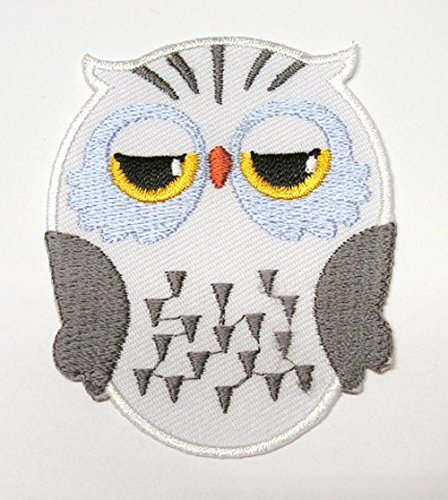 Aufnäher Bügelbild Aufbügler Iron on Patches Applikation Eule 5,5 x 6,7cm Farbe: Weiss Aufnäher Bügelbild Aufbügler Iron on Patches Applikation Eule 5,5 x 6,7cm Farbe: Weiss von 1A-Kurzwaren