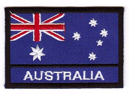 Aufnäher Bügelbild Aufbügler Iron on Patches Applikation Flagge Australien 7,2 x 4,8cm von 1A-Kurzwaren