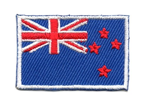 Aufnäher Bügelbild Aufbügler Iron on Patches Applikation Flagge Neuseeland 3 x 2cm Vor20-30-S von 1A-Kurzwaren