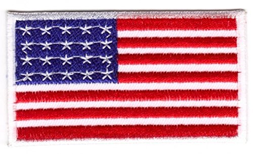 Aufnäher Bügelbild Aufbügler Iron on Patches Applikation Flagge USA 4,5 x 3cm Vor20-23-M von 1A-Kurzwaren
