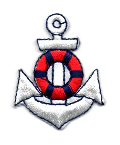 Aufnäher Bügelbild Aufbügler Iron on Patches Applikation Nautikabzeichen Anker 3,2 x 4,2cm Farbe: Weiss VOR125-12 Aufnäher Bügelbild Aufbügler Iron on Patches Applikation Nautikabzeichen Anker 3,2 x 4,2cm Farbe: Weiss VOR125-12 von 1A-Kurzwaren