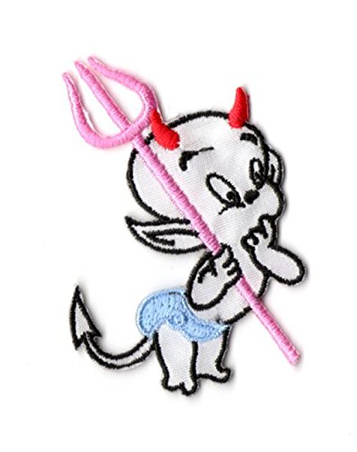 Aufnäher Bügelbild Aufbügler Iron on Patches Applikation Patch Teufel 4 x 6cm Farbe: Hellblau-Rosa Aufnäher Bügelbild Aufbügler Iron on Patches Applikation Patch Teufel 4 x 6cm Farbe: Hellblau-Rosa von 1A-Kurzwaren
