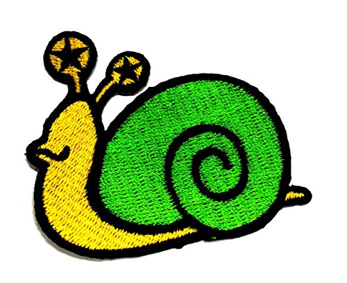 Aufnäher Bügelbild Aufbügler Iron on Patches Applikation Schnecke 6,5 x 5cm Farbe: Grün-Gelb Aufnäher Bügelbild Aufbügler Iron on Patches Applikation Schnecke 6,5 x 5cm Farbe: Grün-Gelb von 1A-Kurzwaren