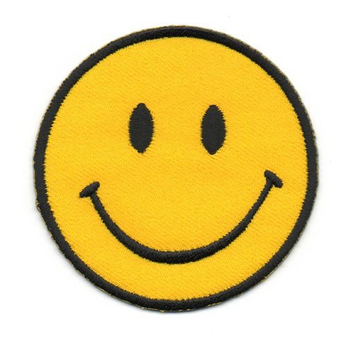 Aufnäher Bügelbild Aufbügler Iron on Patches Applikation Smiley Durchmesser 6,5cm Vor100-2 Aufnäher Bügelbild Aufbügler Iron on Patches Applikation Smiley Durchmesser 6,5cm Vor100-2 von 1A-Kurzwaren