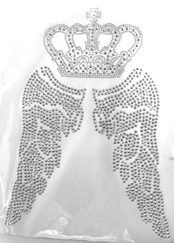 Bügelbild Applikation Studs Flügel mit Krone 25 x 33,5 cm LE13-2 Bügelbild Applikation Studs Flügel mit Krone 25 x 33,5 cm LE13-2 von 1A-Kurzwaren