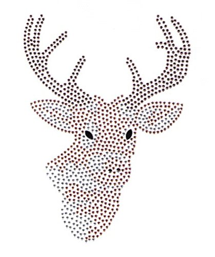 Bügelbild Applikation Studs Hirsch 11,5 x 15,7cm LE11-9 Bügelbild Applikation Studs Hirsch 11,5 x 15,7cm LE11-9 von 1A-Kurzwaren