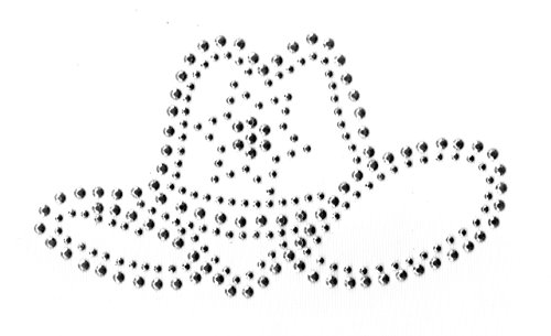 Bügelbild Applikation Studs Line Dance Cowboy-Hut 12 x 7cm Farbe: Silber LE8-23 / Studs Silber Bügelbild Applikation Studs Line Dance Cowboy-Hut 12 x 7cm Farbe: Silber LE8-23 / Studs Silber von 1A-Kurzwaren