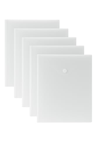 1ABOVE A5 transparente Dokumentenmappen mit Druckknöpfen, 5 Stück, Kunststoff-Dokumentenmappen mit Schnappverschluss, transparente Dokumententaschen für Büro, Schule und Zuhause 1ABOVE A5 transparente Dokumentenmappen mit Druckknöpfen, 5 Stück, Kunststoff-Dokumentenmappen mit Schnappverschluss, transparente Dokumententaschen für Büro, Schule und Zuhause von 1ABOVE