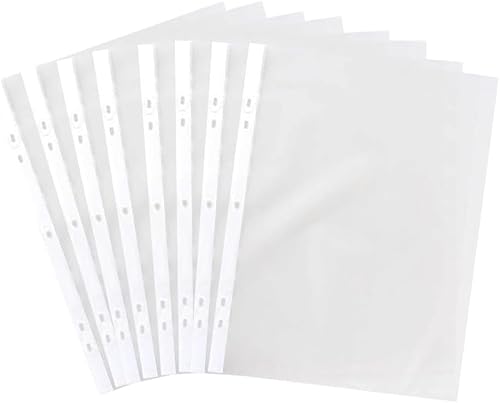 1ABOVE Klarsichthüllen, 60 Mikron, A4, aus Kunststoff, gelocht, 100 Stück von 1ABOVE