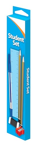 1ABOVE Schüler-Schreibwaren-Set, 6 Stück, HB-Bleistifte, blauer Kugelschreiber, 15 cm Lineal, Radiergummi, Spitzer 1ABOVE Schüler-Schreibwaren-Set, 6 Stück, HB-Bleistifte, blauer Kugelschreiber, 15 cm Lineal, Radiergummi, Spitzer von 1ABOVE