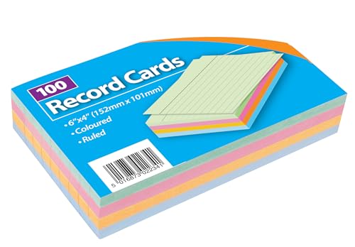 Karteikarten mit Überschrift, A6, mehrfarbig, liniert, 100 Stück Karteikarten mit Überschrift, A6, mehrfarbig, liniert, 100 Stück von 1ABOVE