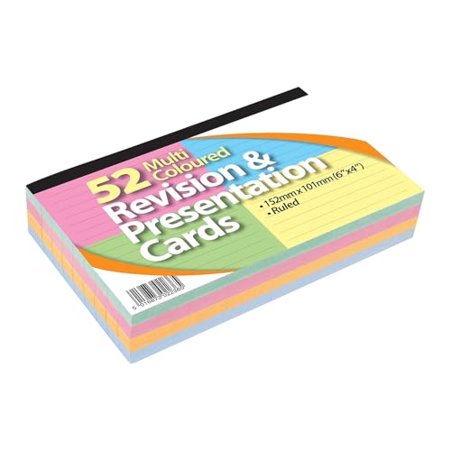 Revisionskarten, 52 mehrfarbige linierte Karteikarten, 15,2 x 10,2 cm, für Studium und Büro Revisionskarten, 52 mehrfarbige linierte Karteikarten, 15,2 x 10,2 cm, für Studium und Büro von 1ABOVE