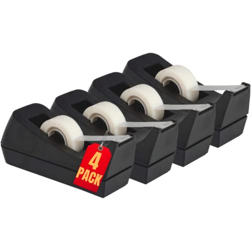 1InTheOffice Klebeband-Spender, Schwarz, 4 Stück 1InTheOffice Klebeband-Spender, Schwarz, 4 Stück von 1InTheOffice