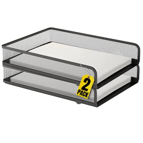 1InTheOffice Schreibtischablage, stapelbar, Mattschwarz, Drahtgeflecht, Papierablage, Organizer, 2 Stück 1InTheOffice Schreibtischablage, stapelbar, Mattschwarz, Drahtgeflecht, Papierablage, Organizer, 2 Stück von 1InTheOffice