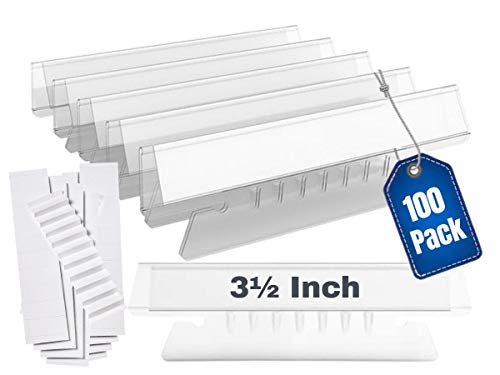 1InTheOffice Transparente Hängeraschen und Einlagen 8,9 x 1,5 cm, 100 Stück (8,9 cm) von 1InTheOffice