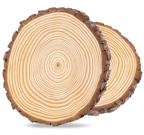 Holzscheiben 2 Stücke Holz Log Scheiben 20-22CM Runde Naturholz Baumscheiben Ca.20mm Dicke für DIY Handwerk Holz-Scheiben Hochzeit Mittelstücke Weihnachten Dekoration Baumscheibe Holzscheiben 2 Stücke Holz Log Scheiben 20-22CM Runde Naturholz Baumscheiben Ca.20mm Dicke für DIY Handwerk Holz-Scheiben Hochzeit Mittelstücke Weihnachten Dekoration Baumscheibe von 1Plusselect