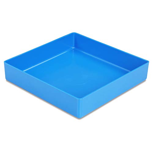 1a-TopStore 10 STK. Einsatzkästen Einsatzboxen Schubladen-Einsatzkasten Sortierboxen, 32 Größen, 5 Farben (blau, 108x108x23 mm) von 1a-TopStore