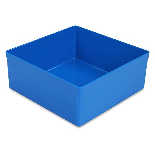 1a-TopStore 10 STK. Einsatzkästen Einsatzboxen Schubladen-Einsatzkasten Sortierboxen, 32 Größen, 5 Farben (blau, 108x108x45 mm) von 1a-TopStore