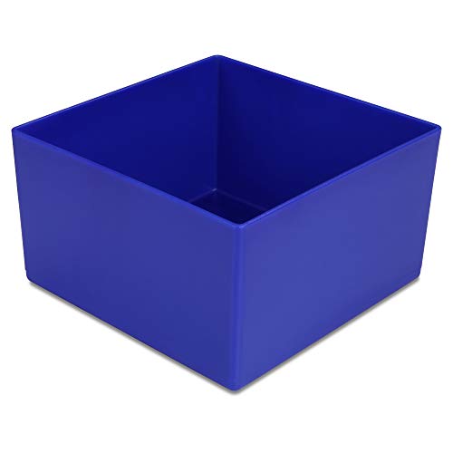 1a-TopStore 10 STK. Einsatzkästen Einsatzboxen Schubladen-Einsatzkasten Sortierboxen, 32 Größen, 5 Farben (blau, 108x108x63 mm) von 1a-TopStore