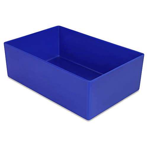 1a-TopStore 10 STK. Einsatzkästen Einsatzboxen Schubladen-Einsatzkasten Sortierboxen, 32 Größen, 5 Farben (blau, 160x106x54 mm) von 1a-TopStore