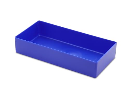 1a-TopStore 10 Stk. Einsatzkästen Einsatzboxen Schubladen-Einsatzkasten Sortierboxen, 32 Größen, 5 Farben (blau, 198x99x40 mm) von 1a-TopStore