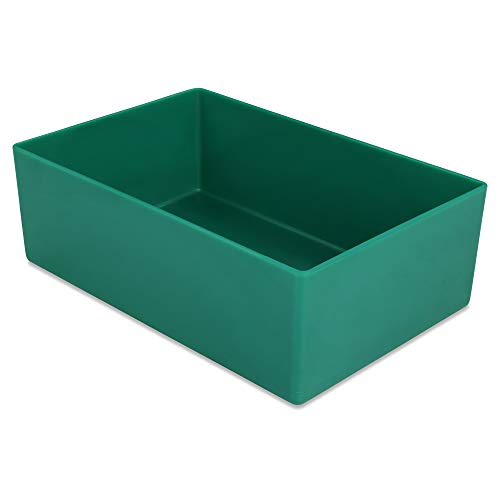 1a-TopStore 10 STK. Einsatzkästen Einsatzboxen Schubladen-Einsatzkasten Sortierboxen, 32 Größen, 5 Farben (grün, 160x106x54 mm) von 1a-TopStore