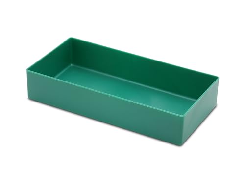 1a-TopStore 10 Stk. Einsatzkästen Einsatzboxen Schubladen-Einsatzkasten Sortierboxen, 32 Größen, 5 Farben (grün, 198x99x40 mm) von 1a-TopStore