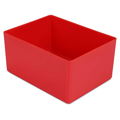 1a-TopStore 10 STK. Einsatzkästen Einsatzboxen Schubladen-Einsatzkasten Sortierboxen, 32 Größen, 5 Farben (rot, 106x80x54 mm) von 1a-TopStore