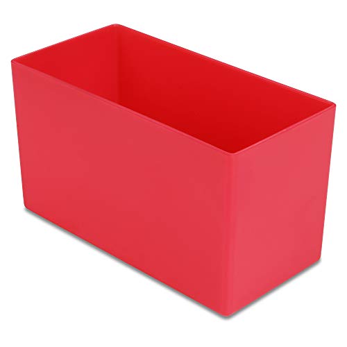 1a-TopStore 10 STK. Einsatzkästen Einsatzboxen Schubladen-Einsatzkasten Sortierboxen, 32 Größen, 5 Farben (rot, 108x54x63 mm) von 1a-TopStore