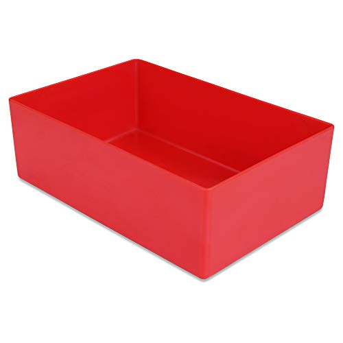 1a-TopStore 10 STK. Einsatzkästen Einsatzboxen Schubladen-Einsatzkasten Sortierboxen, 32 Größen, 5 Farben (rot, 160x106x54 mm) von 1a-TopStore