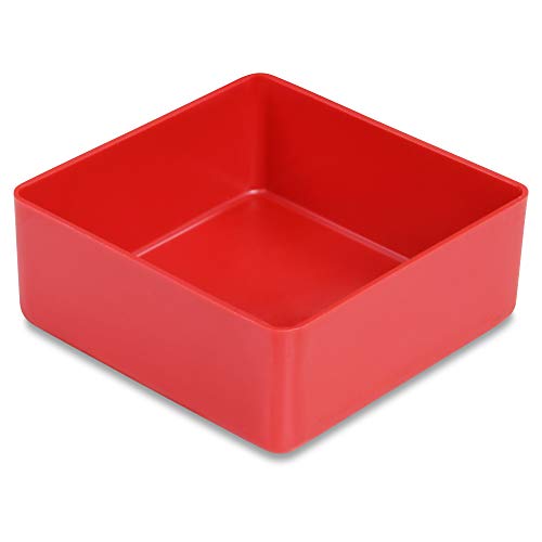 1a-TopStore 10 STK. Einsatzkästen Einsatzboxen Schubladen-Einsatzkasten Sortierboxen, 32 Größen, 5 Farben (rot, 54x54x23 mm) von 1a-TopStore