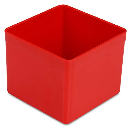 1a-TopStore 10 STK. Einsatzkästen Einsatzboxen Schubladen-Einsatzkasten Sortierboxen, 32 Größen, 5 Farben (rot, 54x54x45 mm) von 1a-TopStore