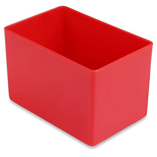 1a-TopStore 10 STK. Einsatzkästen Einsatzboxen Schubladen-Einsatzkasten Sortierboxen, 32 Größen, 5 Farben (rot, 80x53x54 mm) von 1a-TopStore