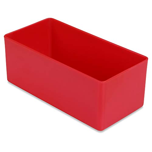 1a-TopStore 10 STK. Einsatzkästen Einsatzboxen Schubladen-Einsatzkasten Sortierboxen, 32 Größen, 5 Farben (rot, 99x49x40 mm) von 1a-TopStore