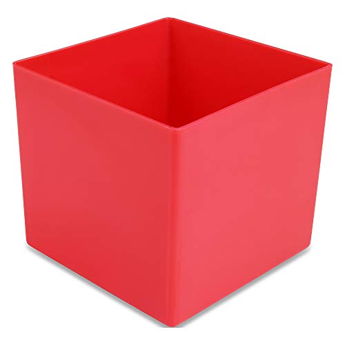 1a-TopStore 10 STK. Einsatzkästen Einsatzboxen Schubladen-Einsatzkasten Sortierboxen, 32 Größen, 5 Farben (rot, 99x99x90 mm) von 1a-TopStore